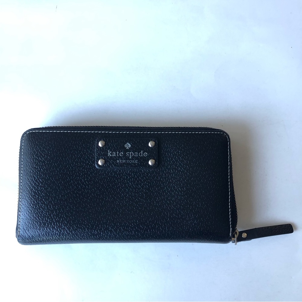 Kate Spade Black Neda Wellesley Zip Around Wallet